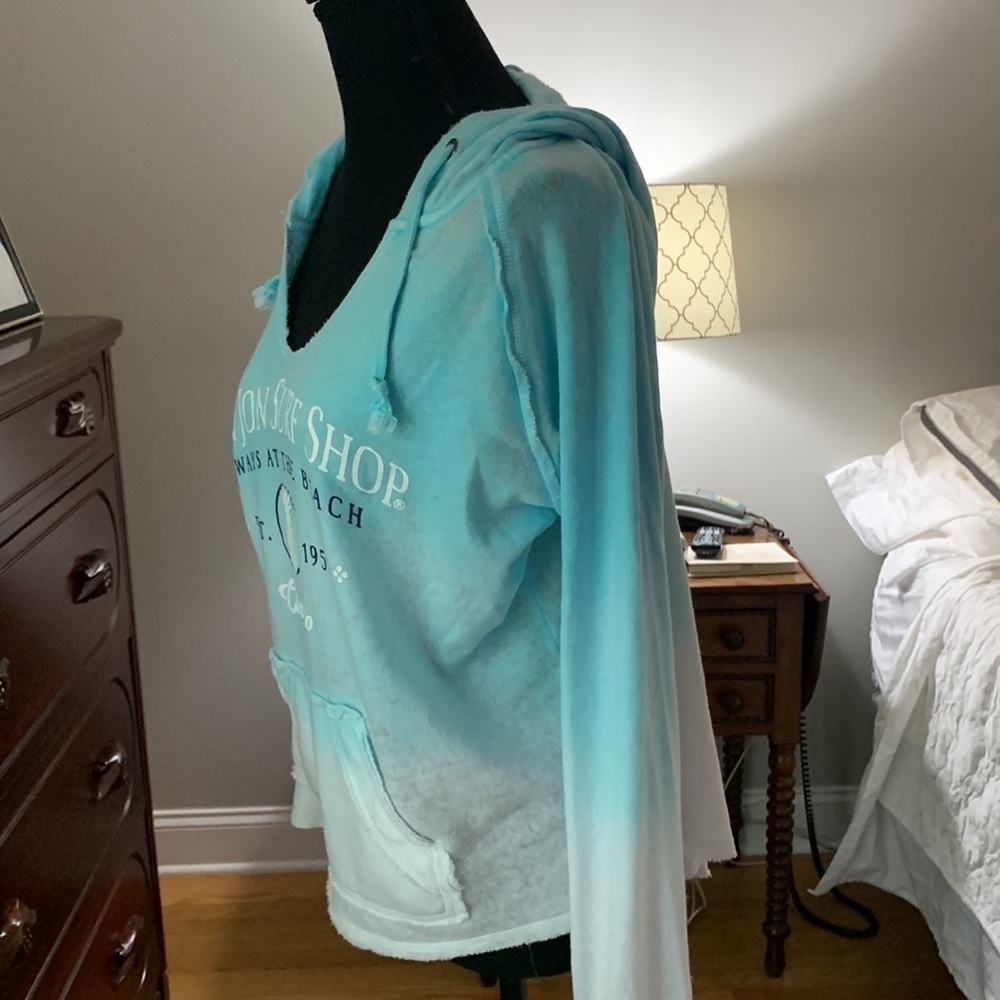 Sweatshirt Ron Jon hoodie ombré aqua white Orlando soft - Picture 5 of 13
